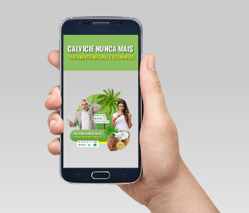 E-book Calvície Nunca Mais — ideal para homens e mulheres que desejam combater a queda de cabelo de forma natural